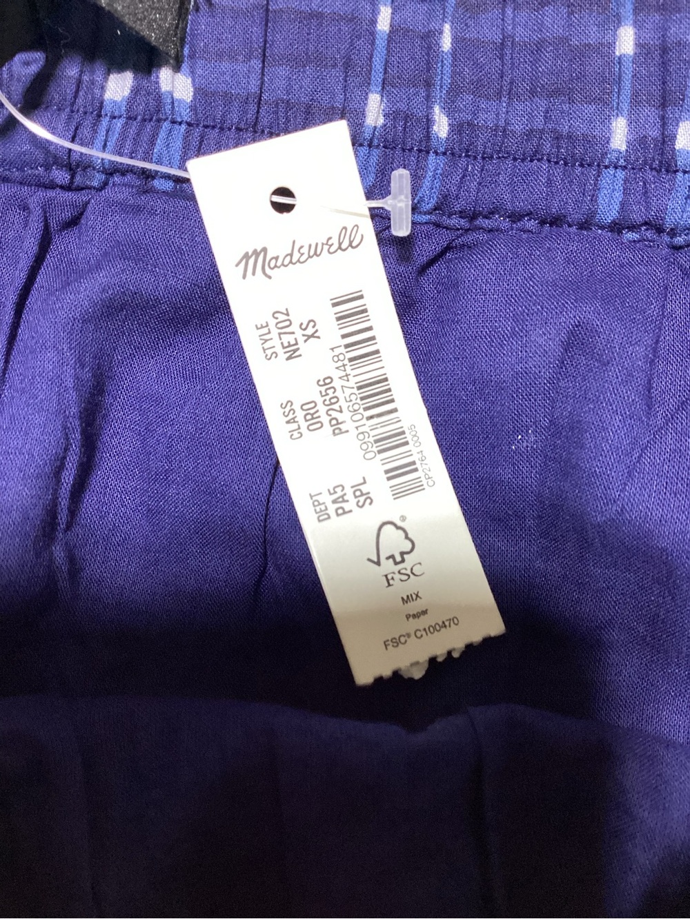 Madewell Pull-On Midi Skirt in Shibori Indigo Plaid - Picture 12 of 13